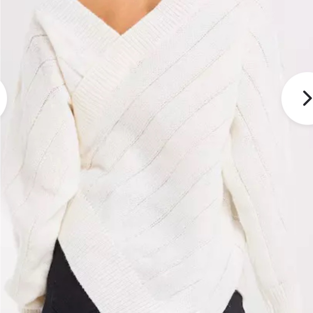 WRAPPED SWEATER WITH UNEVEN BOTTOM Size S - Picture 2 of 6